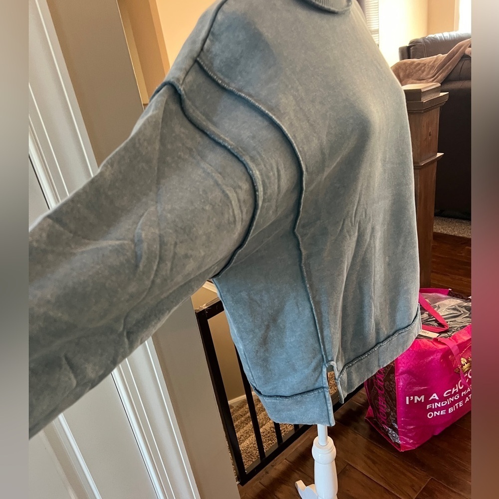 Women’s Ice Blue Sweatshirt - Picture 3 of 3
